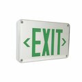 Nora Lighting Die-Cast LED Exit Signs AC only, Red Ltr., Black Housing, Single Face NX-505-LED/R NX-617-LED/G